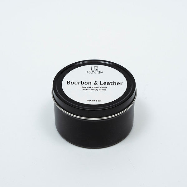 Bourbon & Leather Soy and Shea Aromatherapy Candle