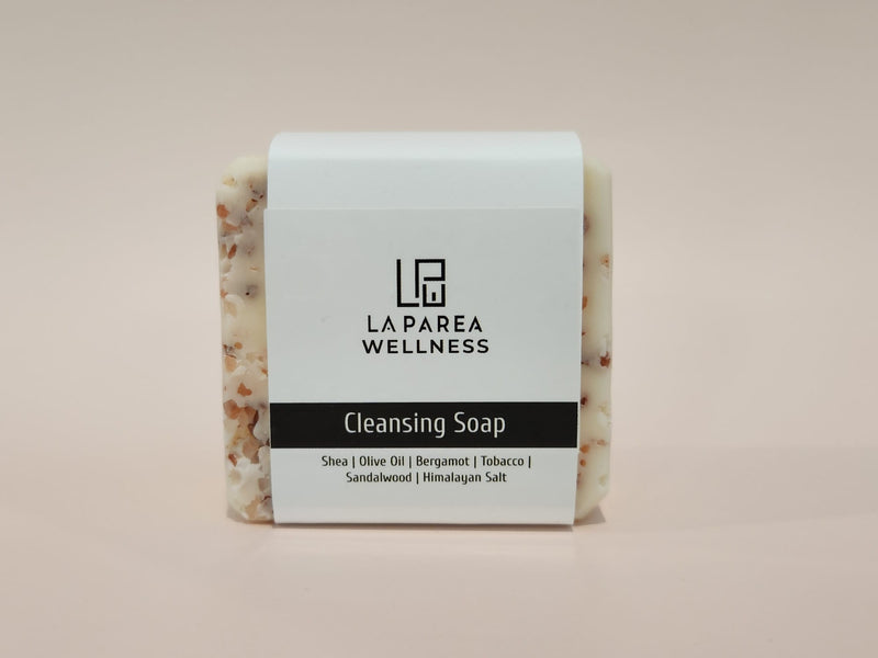 Natural soap set with exfoliating cloth.